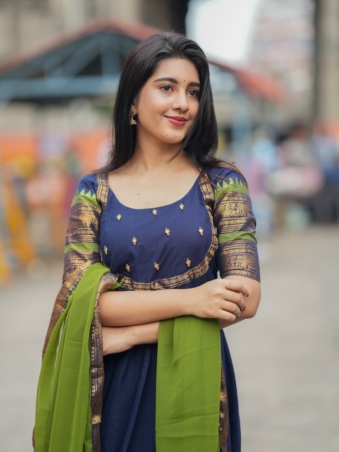 Kanchi Cotton Anarkali with Dupatta